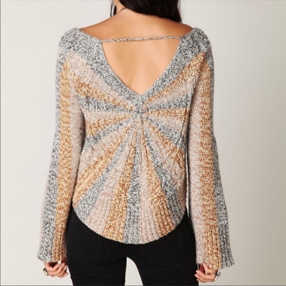 Free People Knitted Bell Sleeve Sweater - Picture 2 of 5